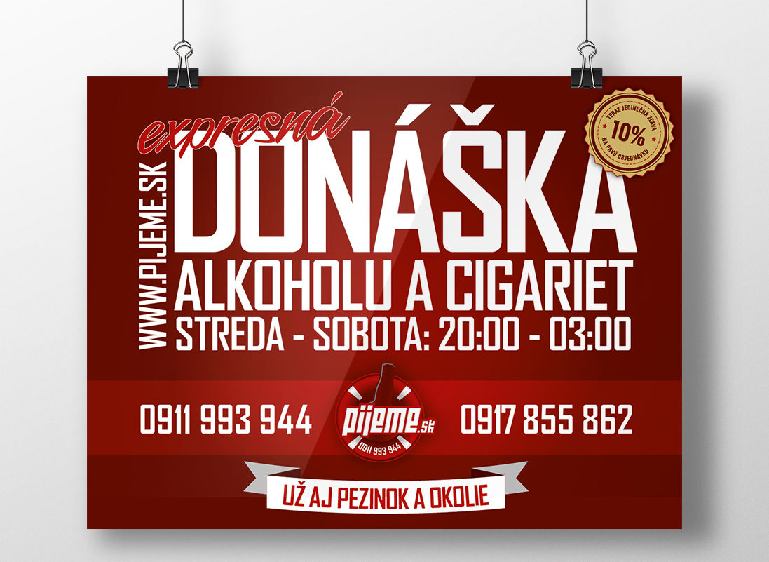 Pijeme.sk - leták