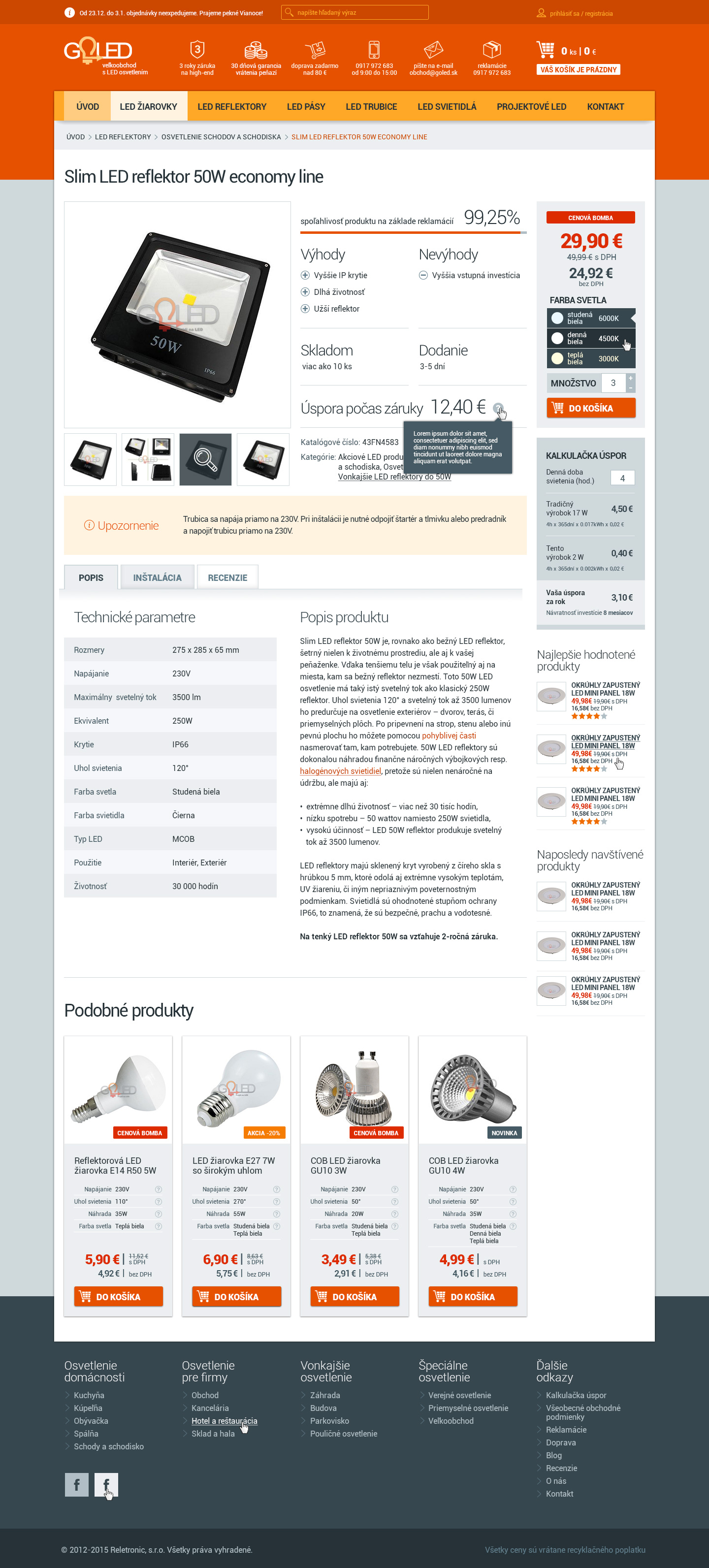 GOLED.sk - detail produktu