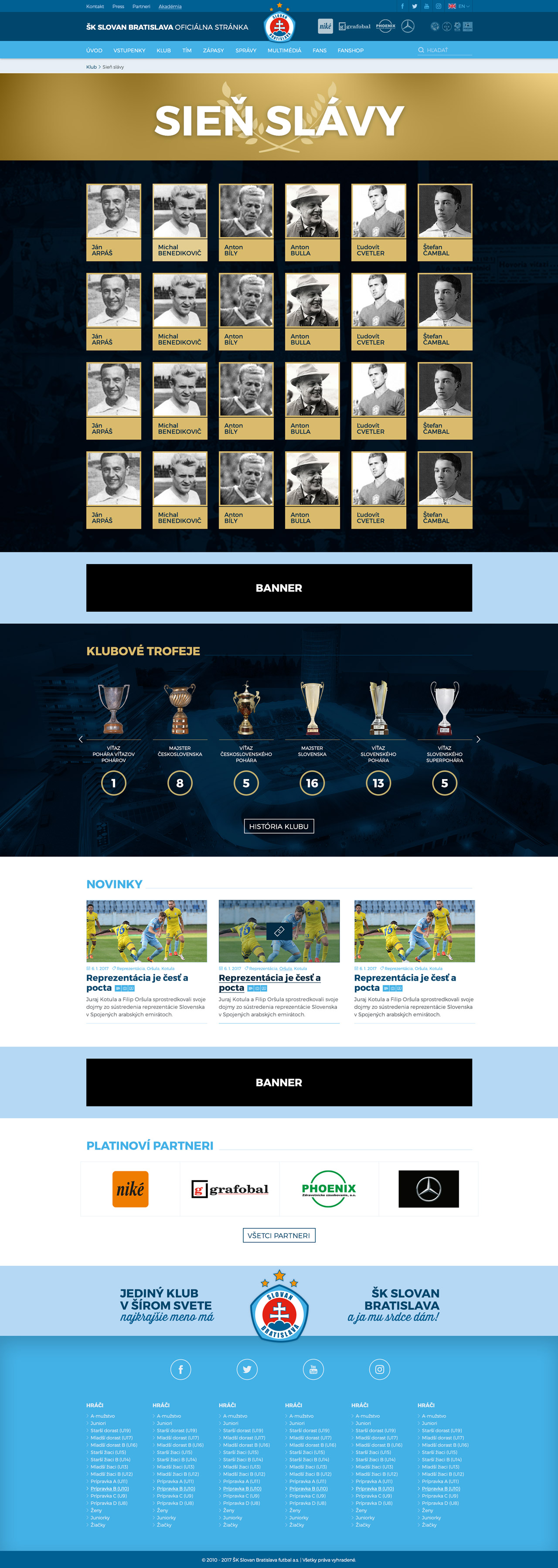 SKSLOVAN.com - sieň slávy