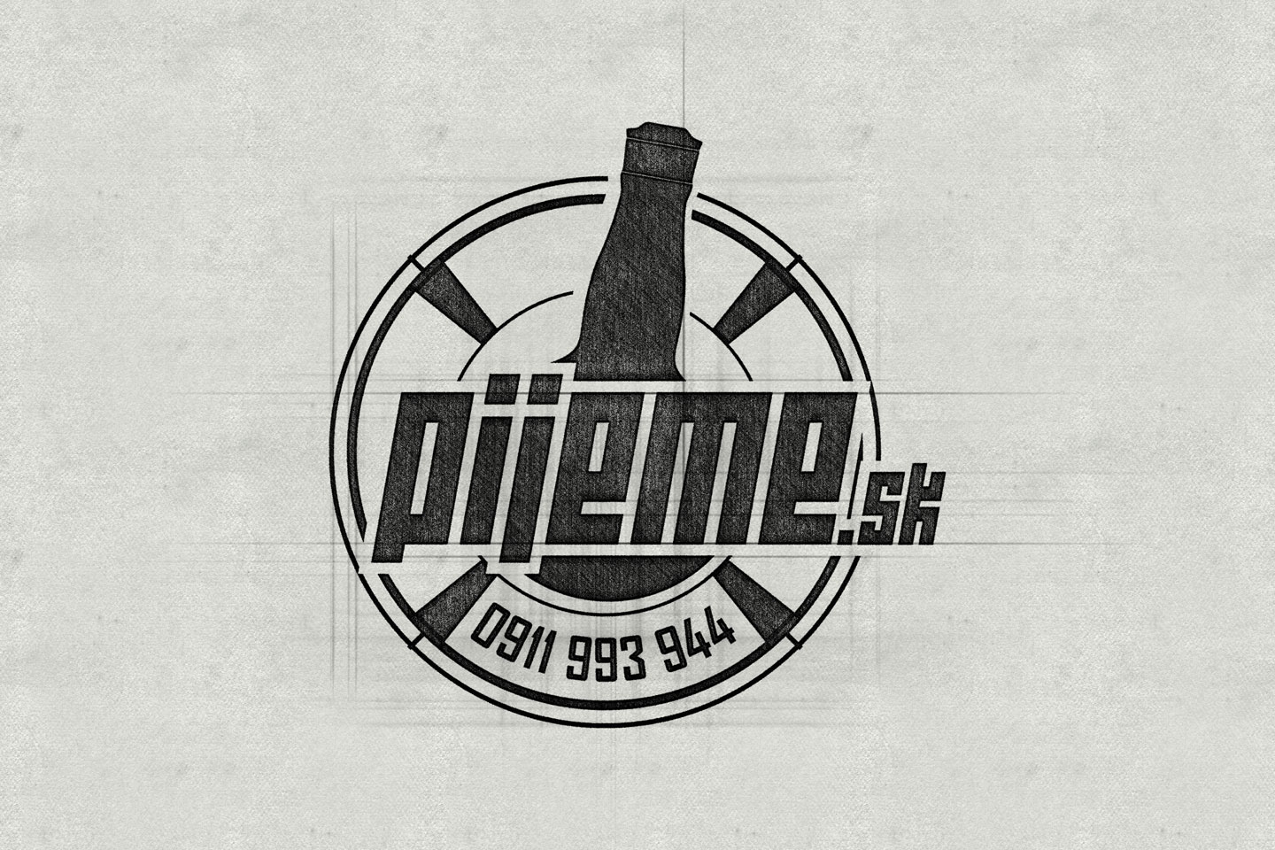 Pijeme.sk logo sketch