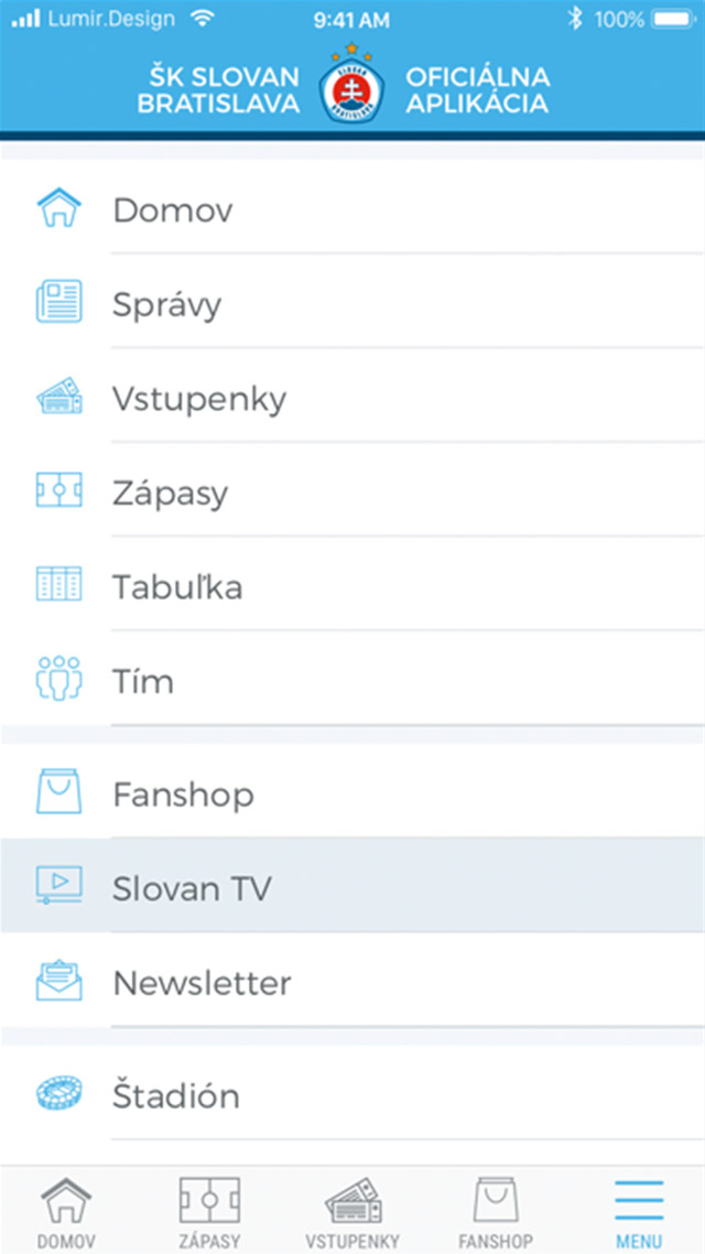 ŠK Slovan aplikácia