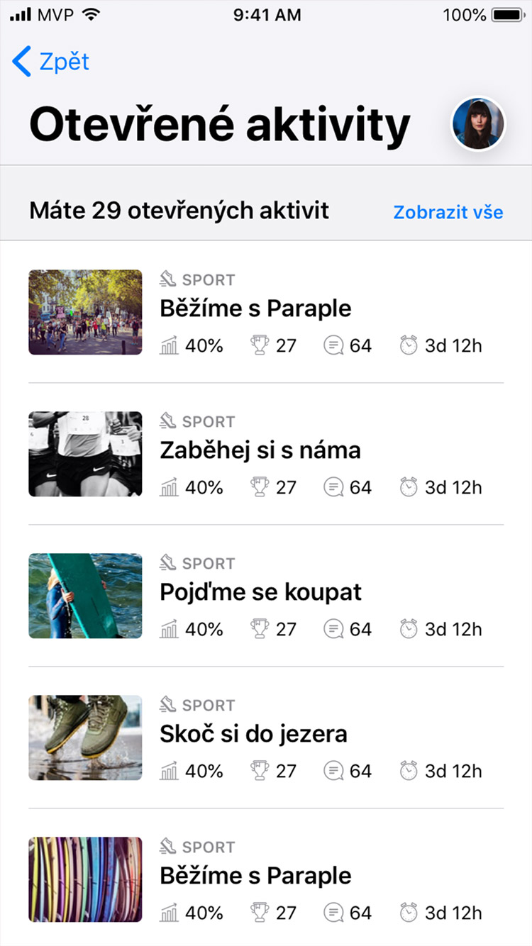 Firma jako tým app otevřené aktivity